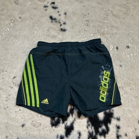ADIDAS Boy’s Youth Green Swim Trunks Size Small - Picture 1 of 9
